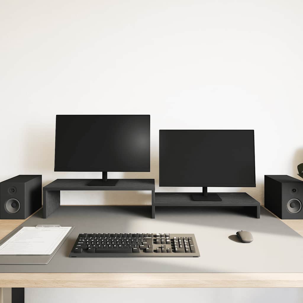 vidaXL Podstawka pod monitor, czarny dąb, 54x22x15 cm