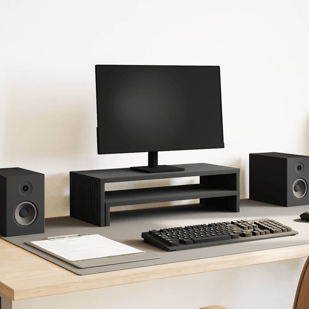 vidaXL Podstawka pod monitor, czarny dąb, 54x22x15 cm