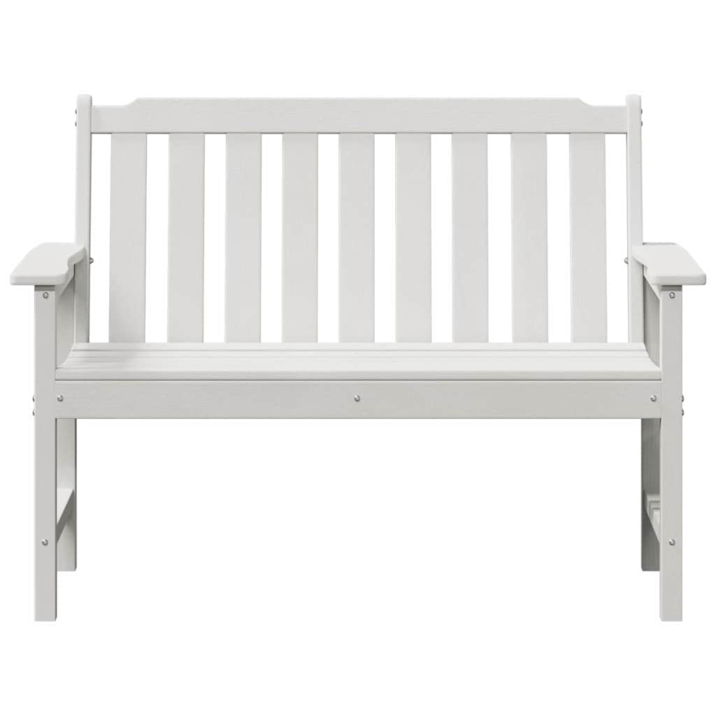 vidaXL Ławka ogrodowa Biały 120 x 59 x 88 cm HDPE