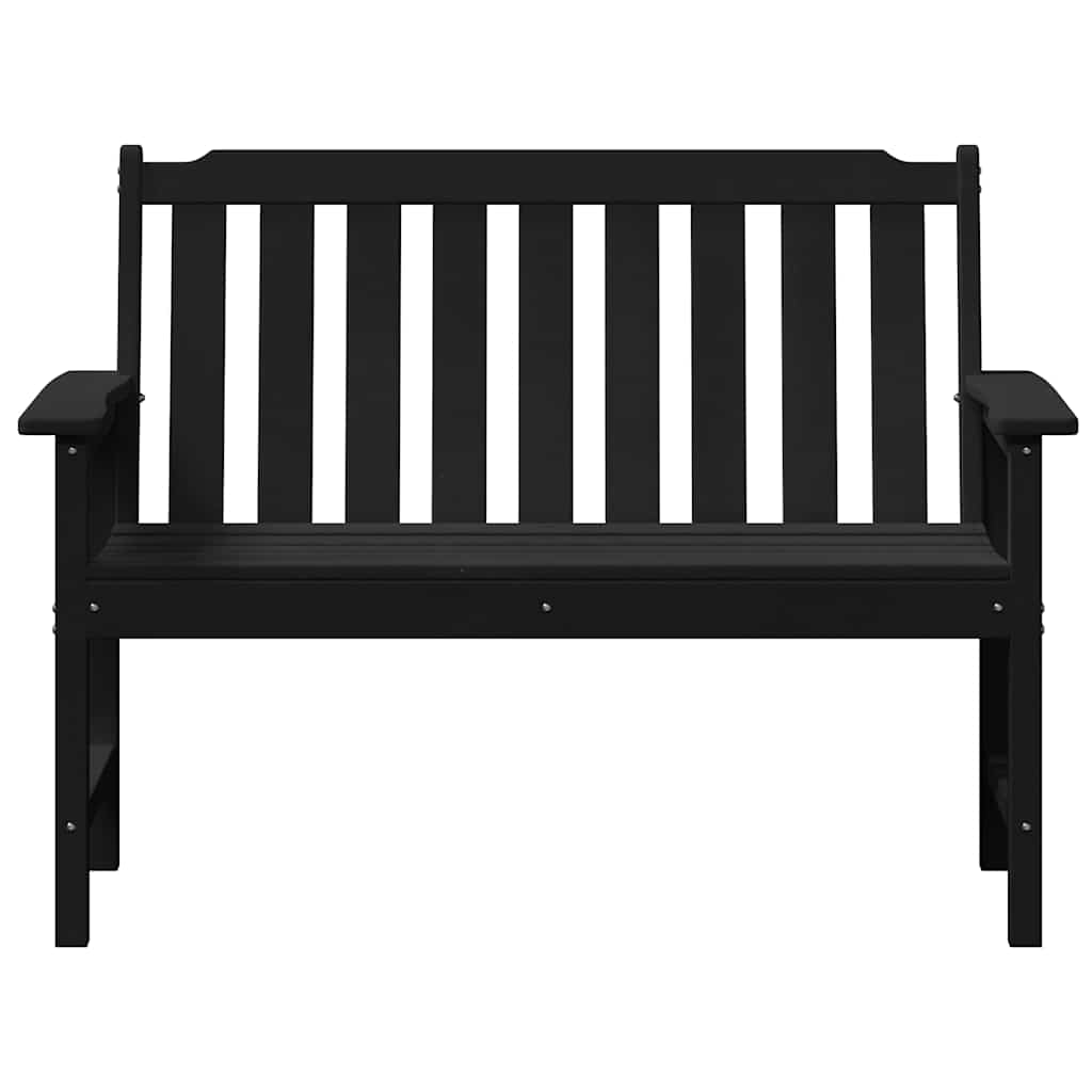 vidaXL Ławka ogrodowa Czarny 120 x 59 x 88 cm HDPE