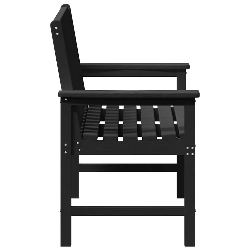vidaXL Ławka ogrodowa Czarny 120 x 59 x 88 cm HDPE