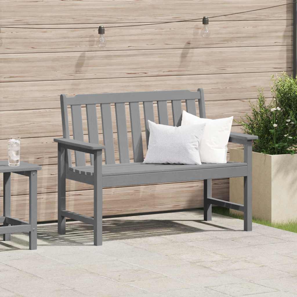 vidaXL Ławka ogrodowa Jasnoszary 120 x 59 x 88 cm HDPE