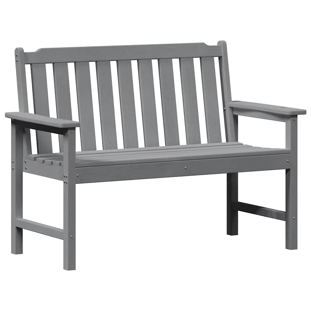 vidaXL Ławka ogrodowa Jasnoszary 120 x 59 x 88 cm HDPE
