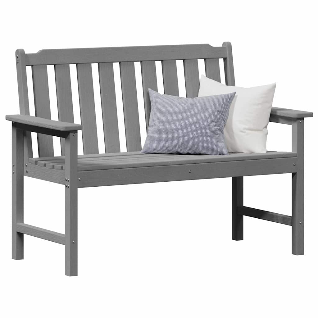 vidaXL Ławka ogrodowa Jasnoszary 120 x 59 x 88 cm HDPE