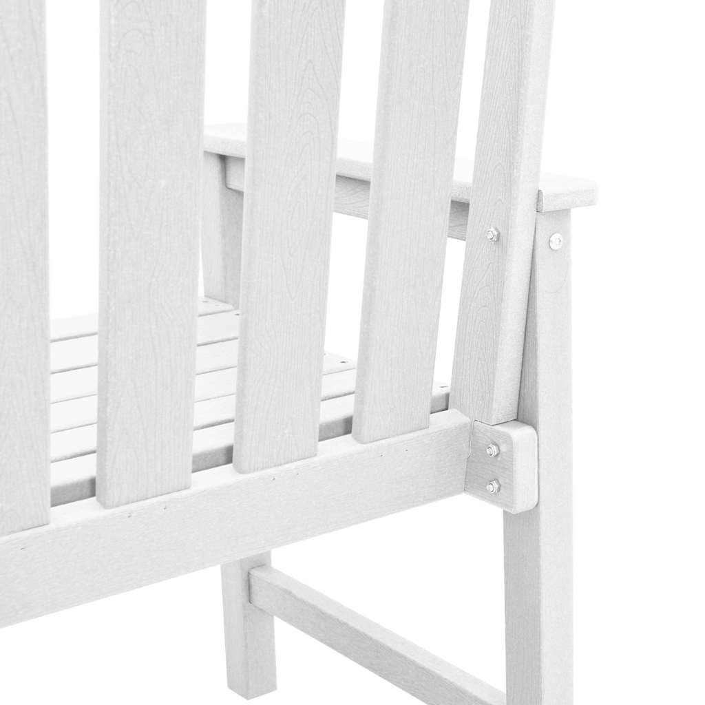 vidaXL Krzesło jadalne ogrodowe 2 pcs Biały 65,5 x 59 x 88 cm HDPE