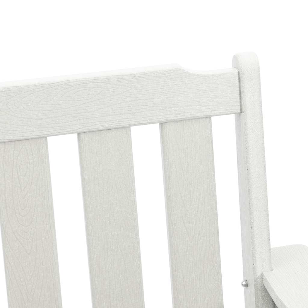 vidaXL Krzesło jadalne ogrodowe 2 pcs Biały 65,5 x 59 x 88 cm HDPE