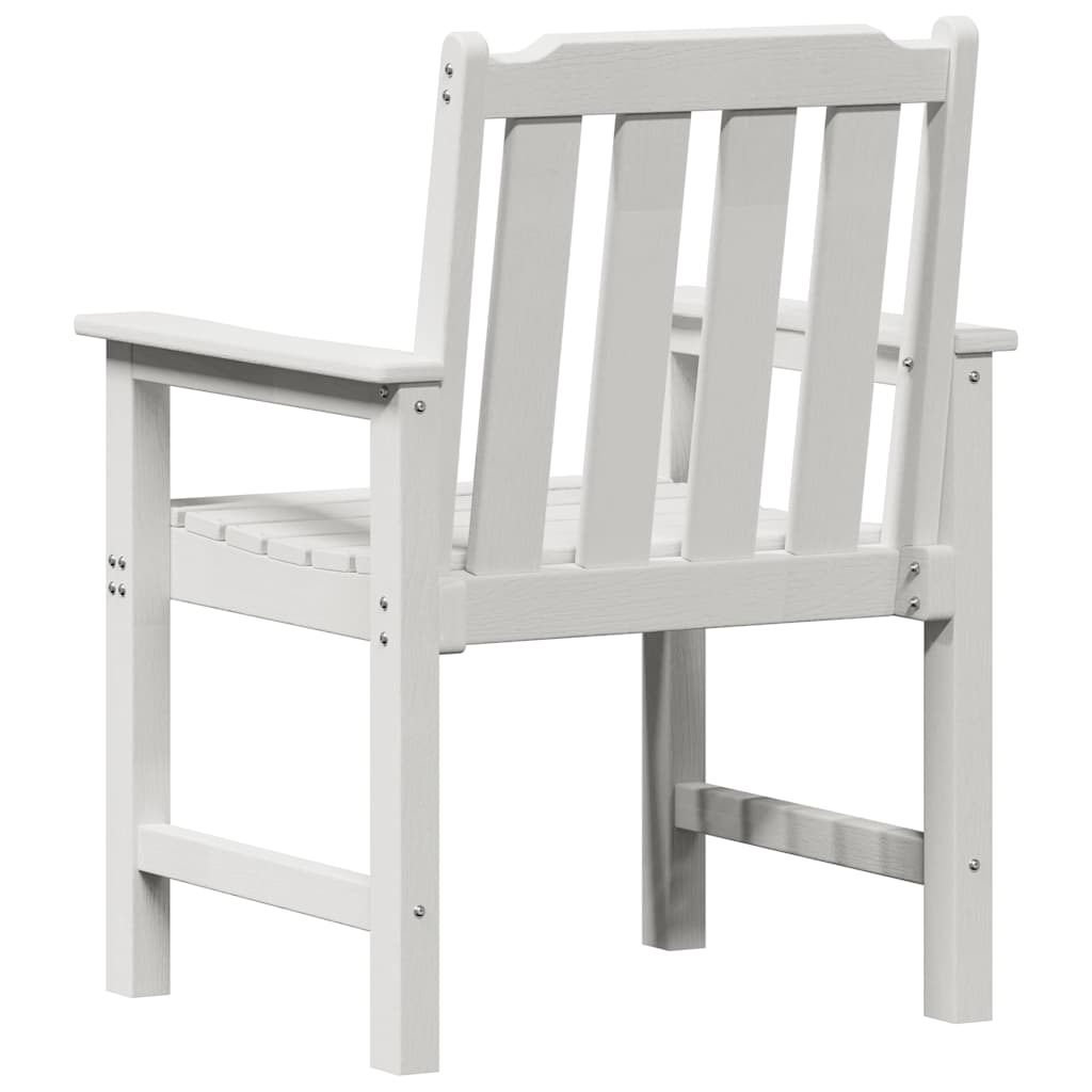 vidaXL Krzesło jadalne ogrodowe 2 pcs Biały 65,5 x 59 x 88 cm HDPE