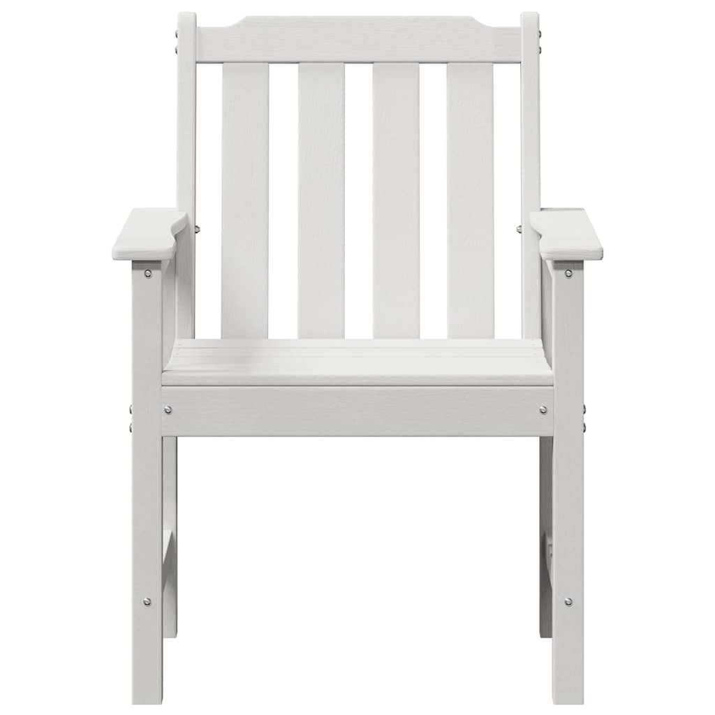vidaXL Krzesło jadalne ogrodowe 2 pcs Biały 65,5 x 59 x 88 cm HDPE