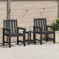 vidaXL Krzesło jadalne ogrodowe 2 pcs Czarny 65,5 x 59 x 88 cm HDPE