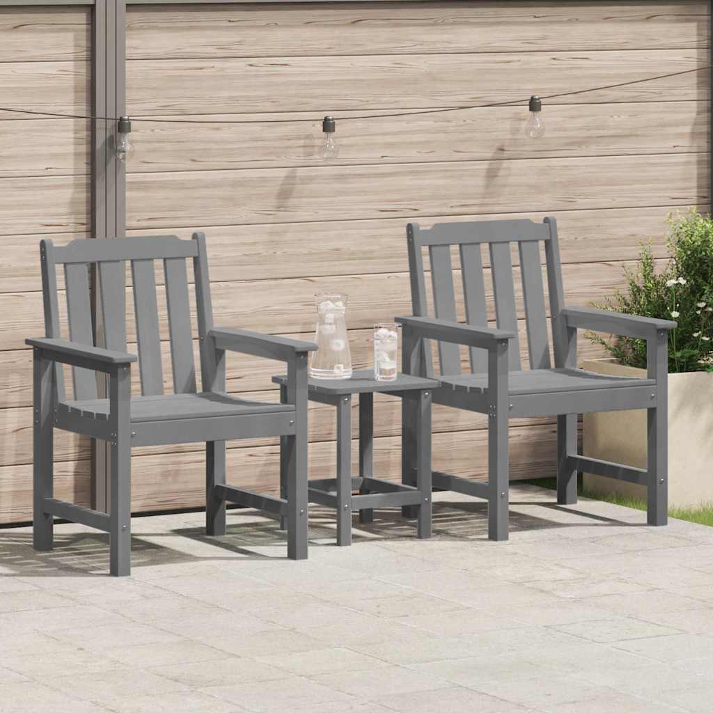vidaXL Krzesło jadalne ogrodowe 2 pcs Jasnoszary 65,5 x 59 x 88 cm