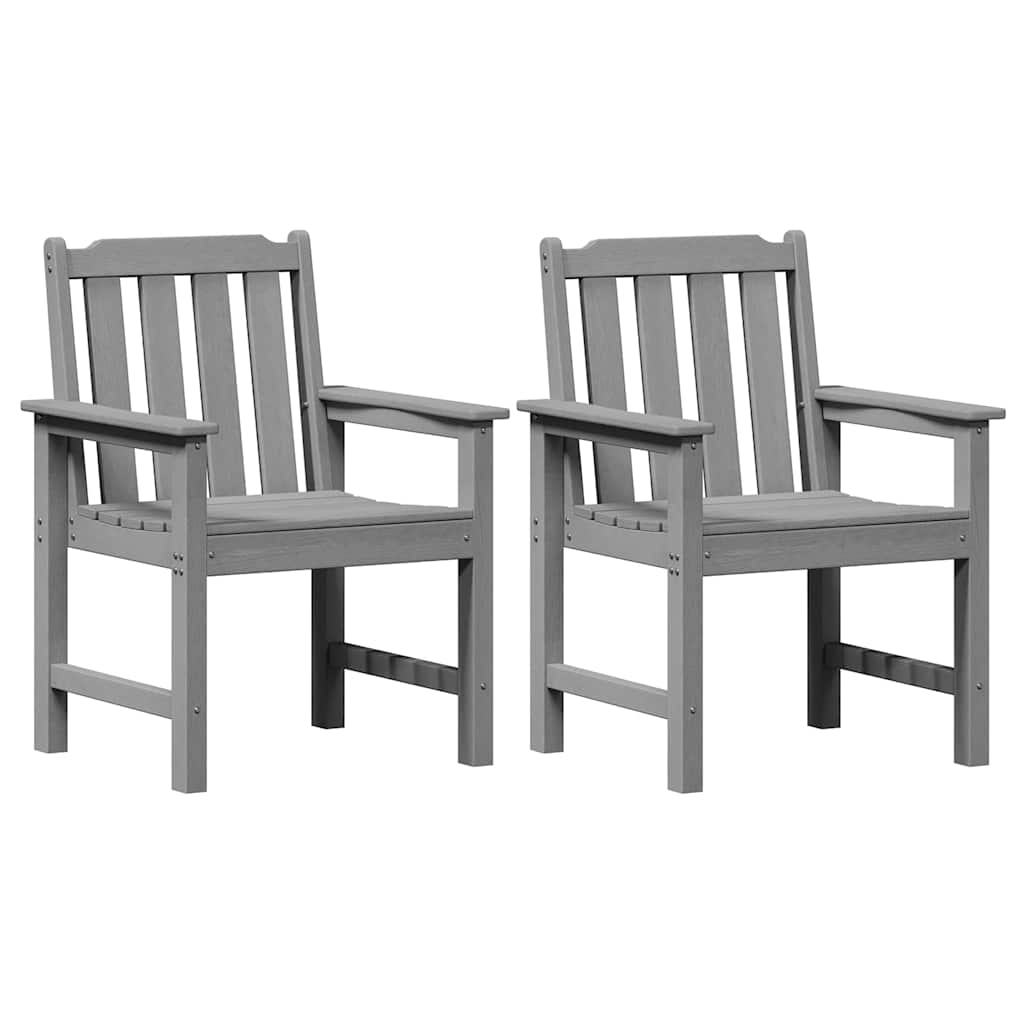 vidaXL Krzesło jadalne ogrodowe 2 pcs Jasnoszary 65,5 x 59 x 88 cm