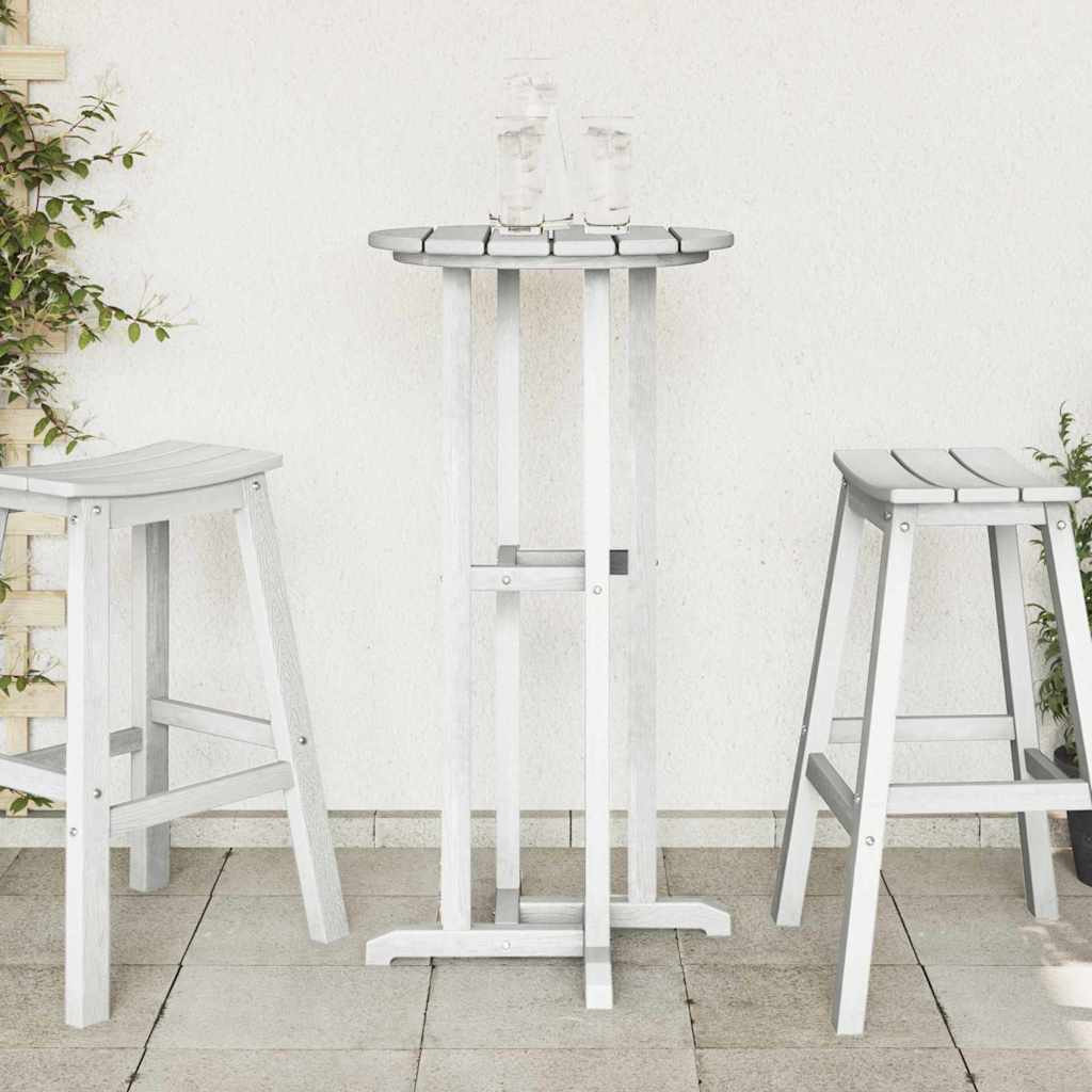 vidaXL Stół barowy Biały 55 x 55 x 107 cm Polietylen