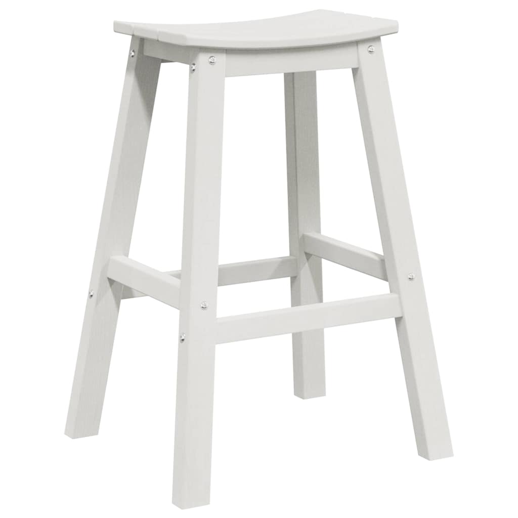 vidaXL Stołek barowy 2 pcs Biały 52 x 43 x 73,5 cm HDPE