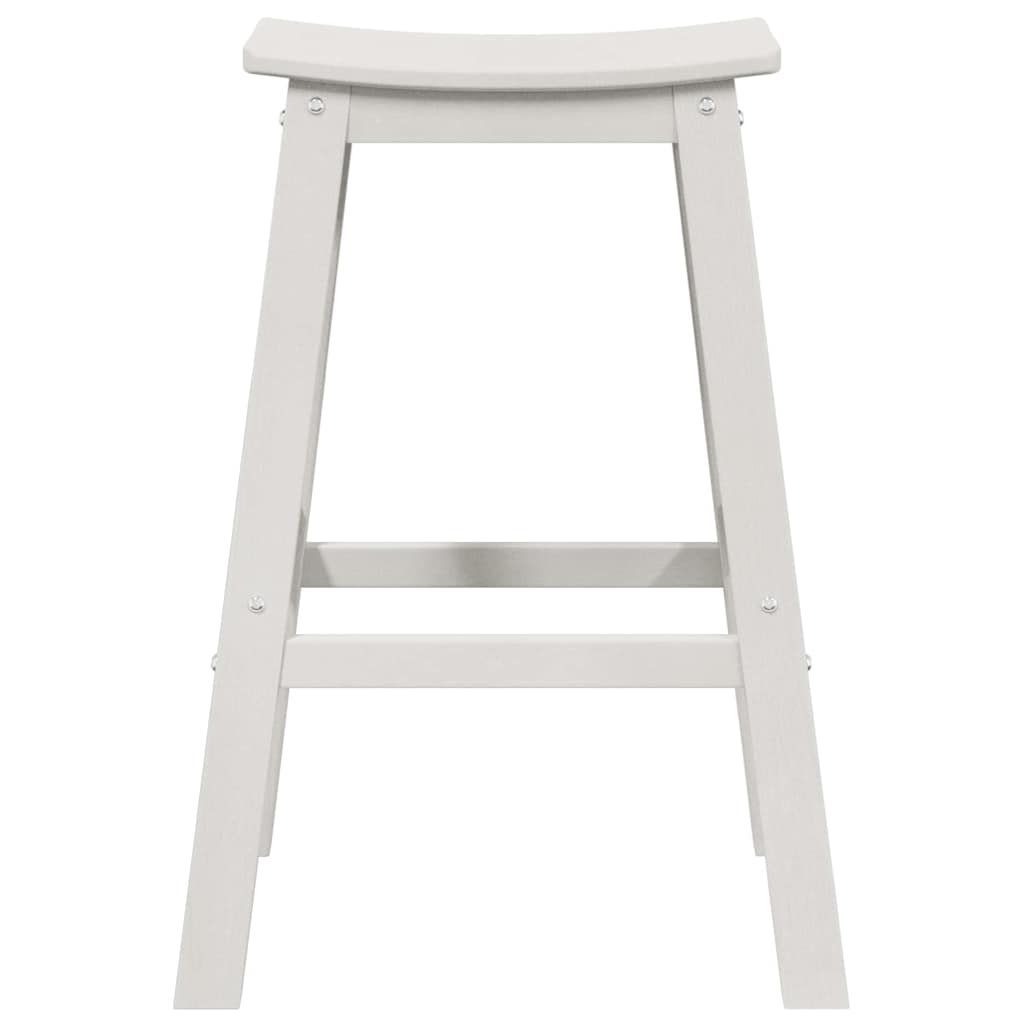 vidaXL Stołek barowy 2 pcs Biały 52 x 43 x 73,5 cm HDPE