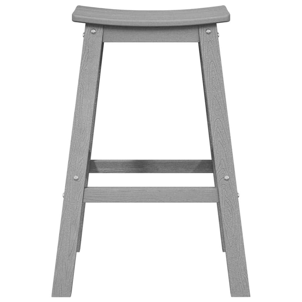 vidaXL Stołek barowy 2 pcs Jasnoszary 52 x 43 x 73,5 cm HDPE