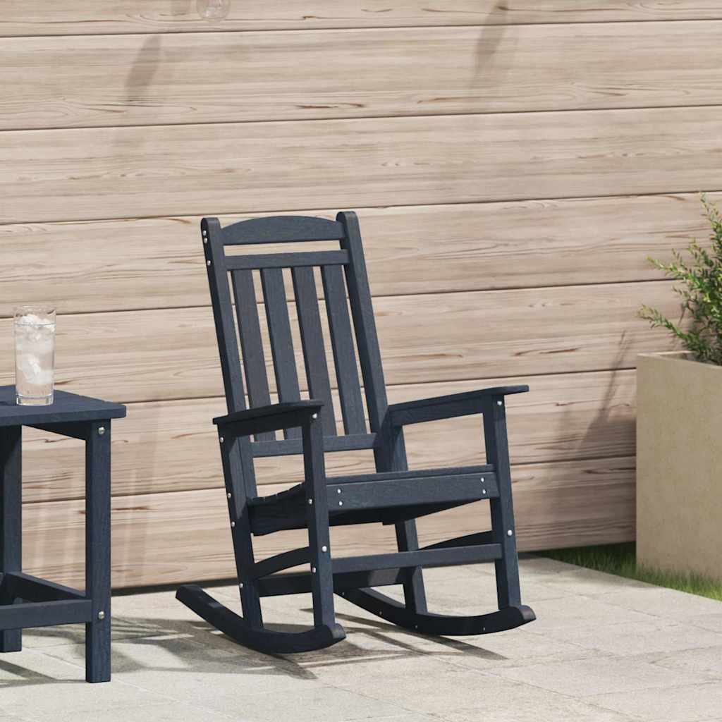 vidaXL Ogrodowe Krzesło Bujańce Granatowy 92 x 70 x 108cm HDPE