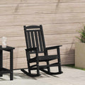 vidaXL Ogrodowe Krzesło Bujańce Czarny 92 x 70 x 108cm HDPE