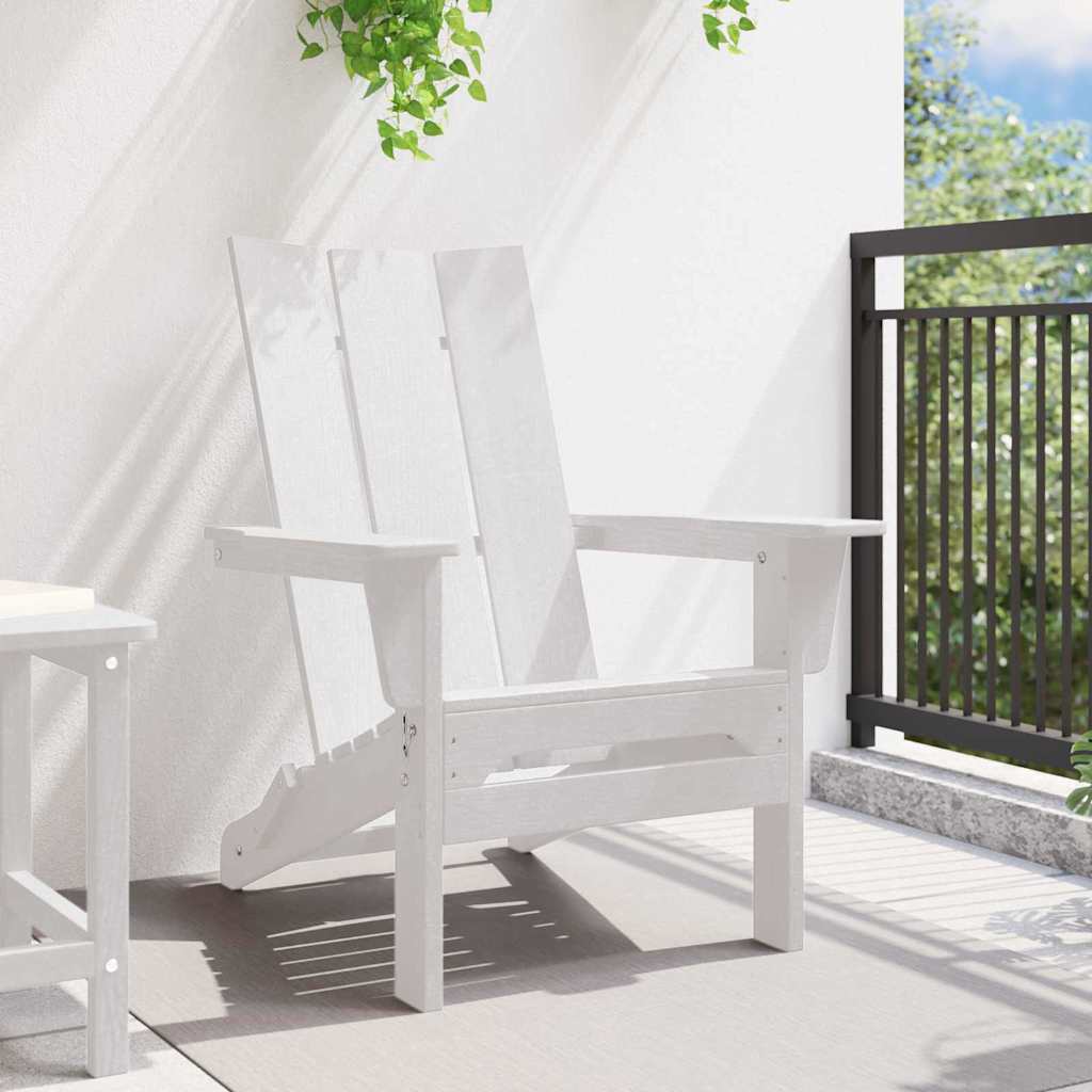 vidaXL Składany fotel Adirondack Biały 80,5 x 74,5 x 92 cm HDPE