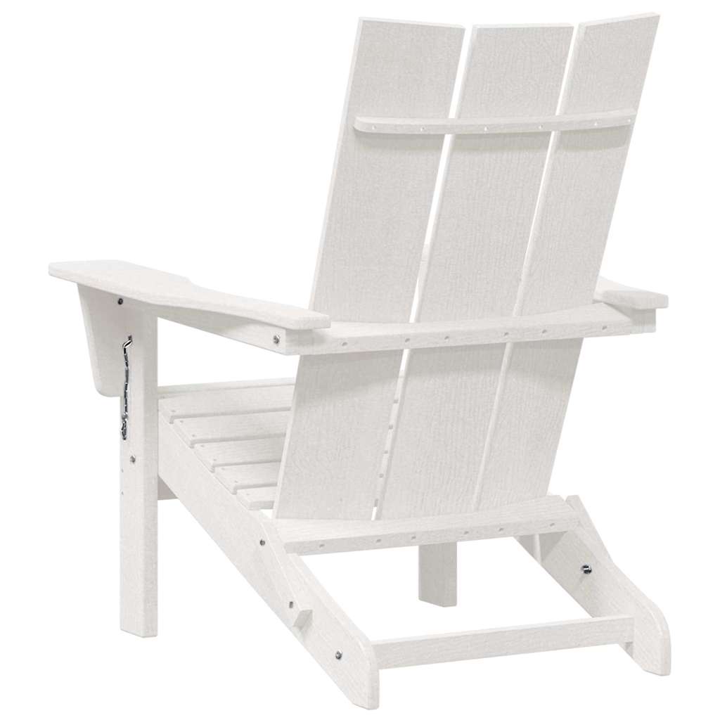 vidaXL Składany fotel Adirondack Biały 80,5 x 74,5 x 92 cm HDPE
