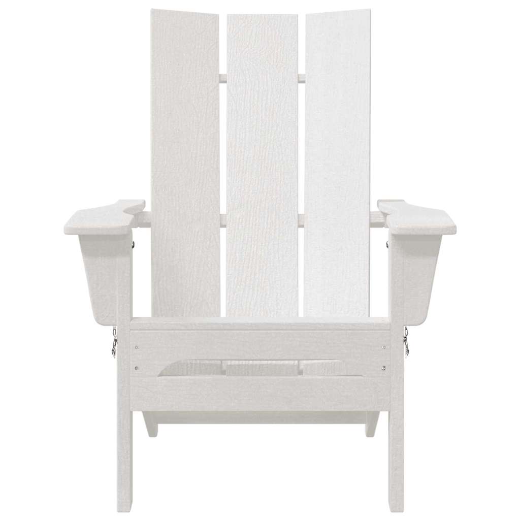 vidaXL Składany fotel Adirondack Biały 80,5 x 74,5 x 92 cm HDPE
