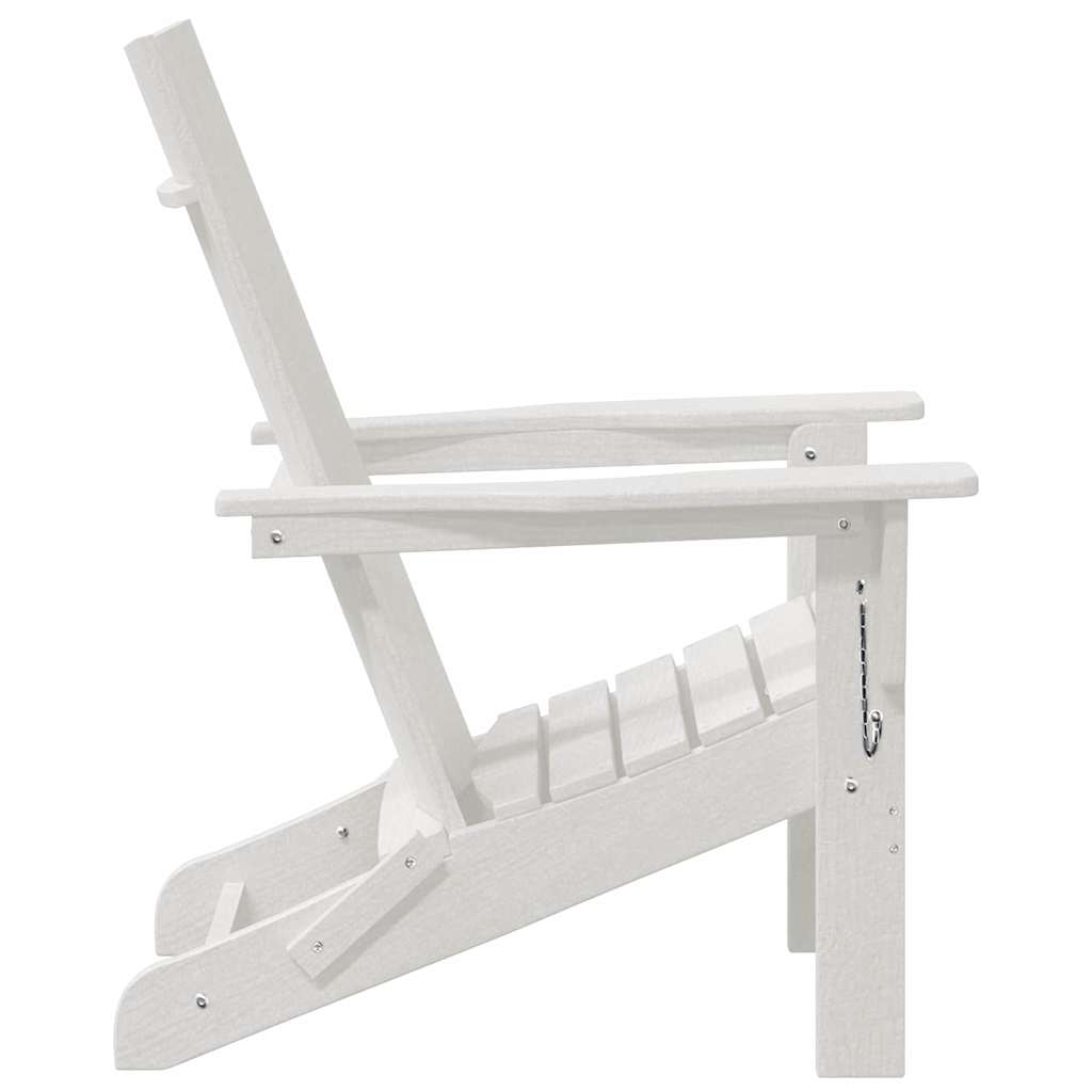 vidaXL Składany fotel Adirondack Biały 80,5 x 74,5 x 92 cm HDPE