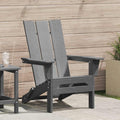 vidaXL Składany fotel Adirondack Jasnoszary 80,5 x 74,5 x 92 cm HDPE