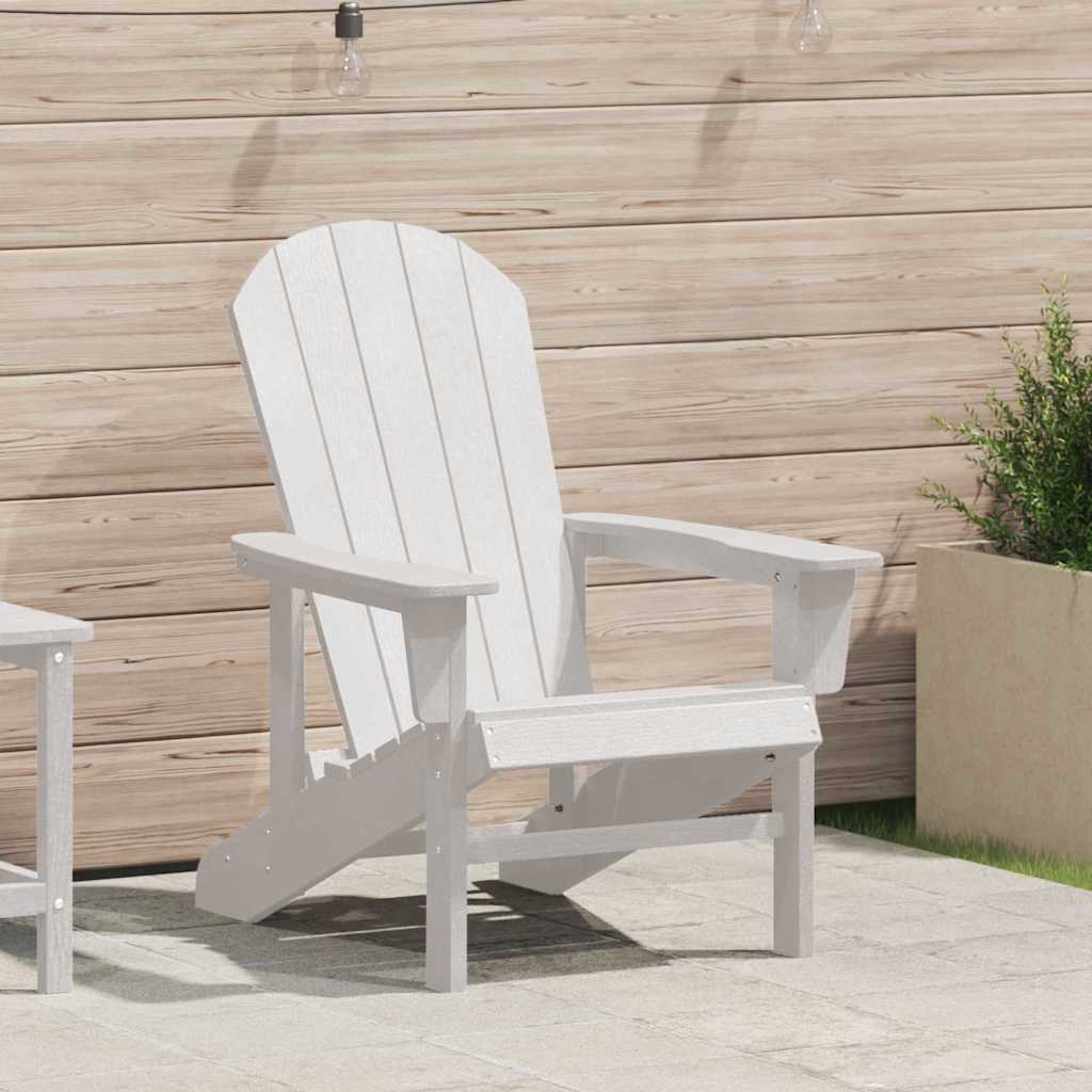 vidaXL Krzesło Adirondack Biały 82 x 74 x 92 cm HDPE