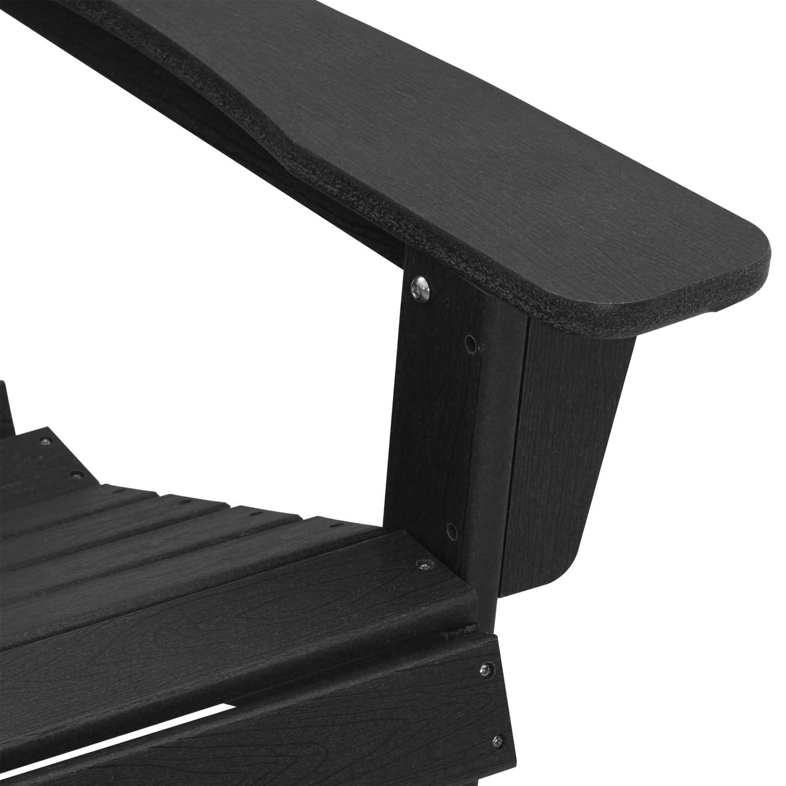 vidaXL Krzesło Adirondack Czarny 82 x 74 x 92 cm HDPE