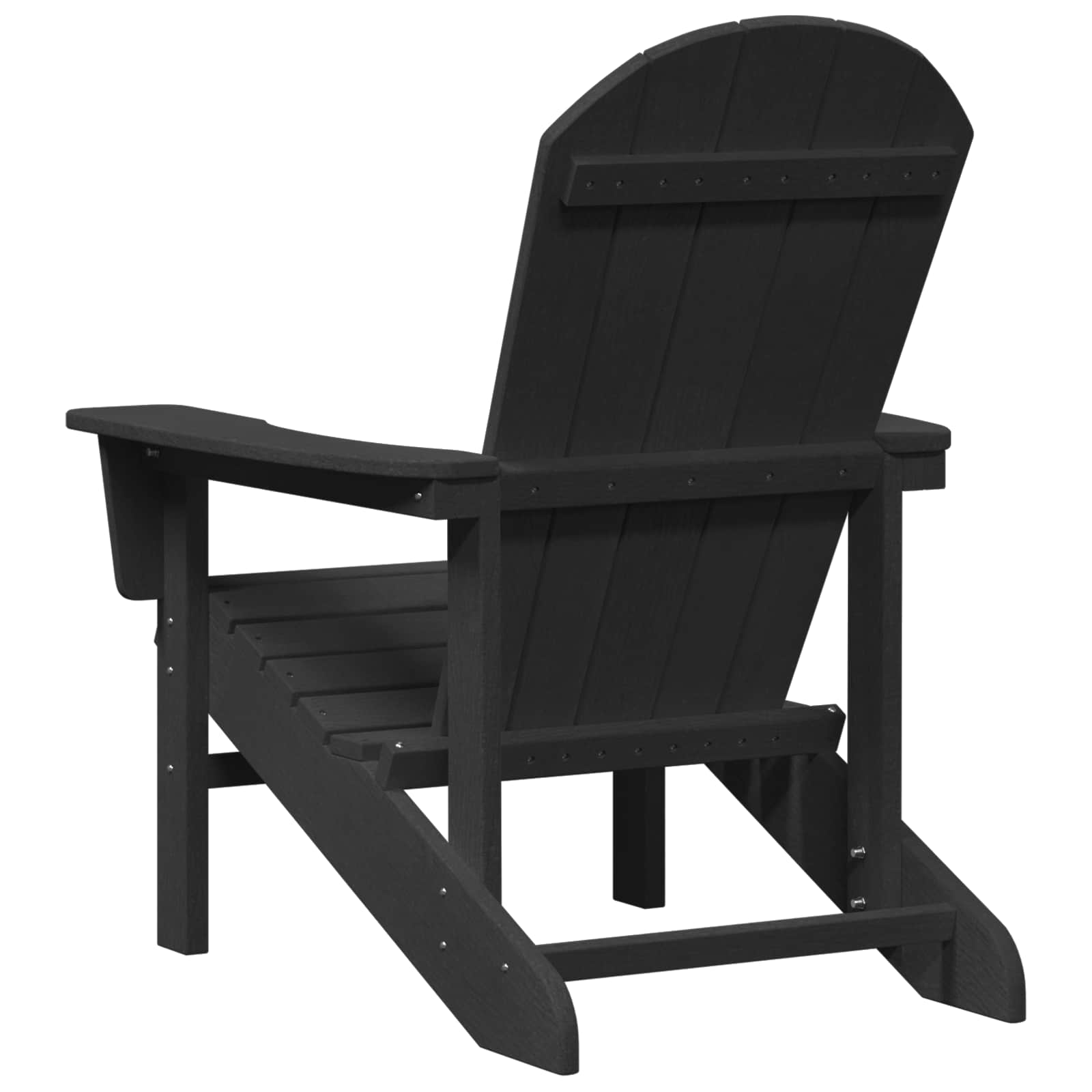 vidaXL Krzesło Adirondack Czarny 82 x 74 x 92 cm HDPE