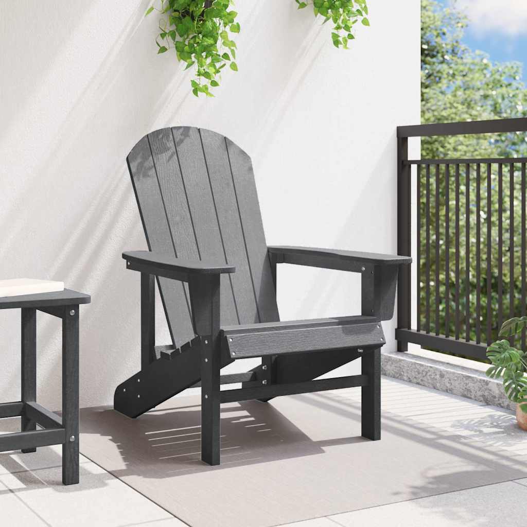 vidaXL Krzesło Adirondack Jasnoszary 82 x 74 x 92 cm HDPE