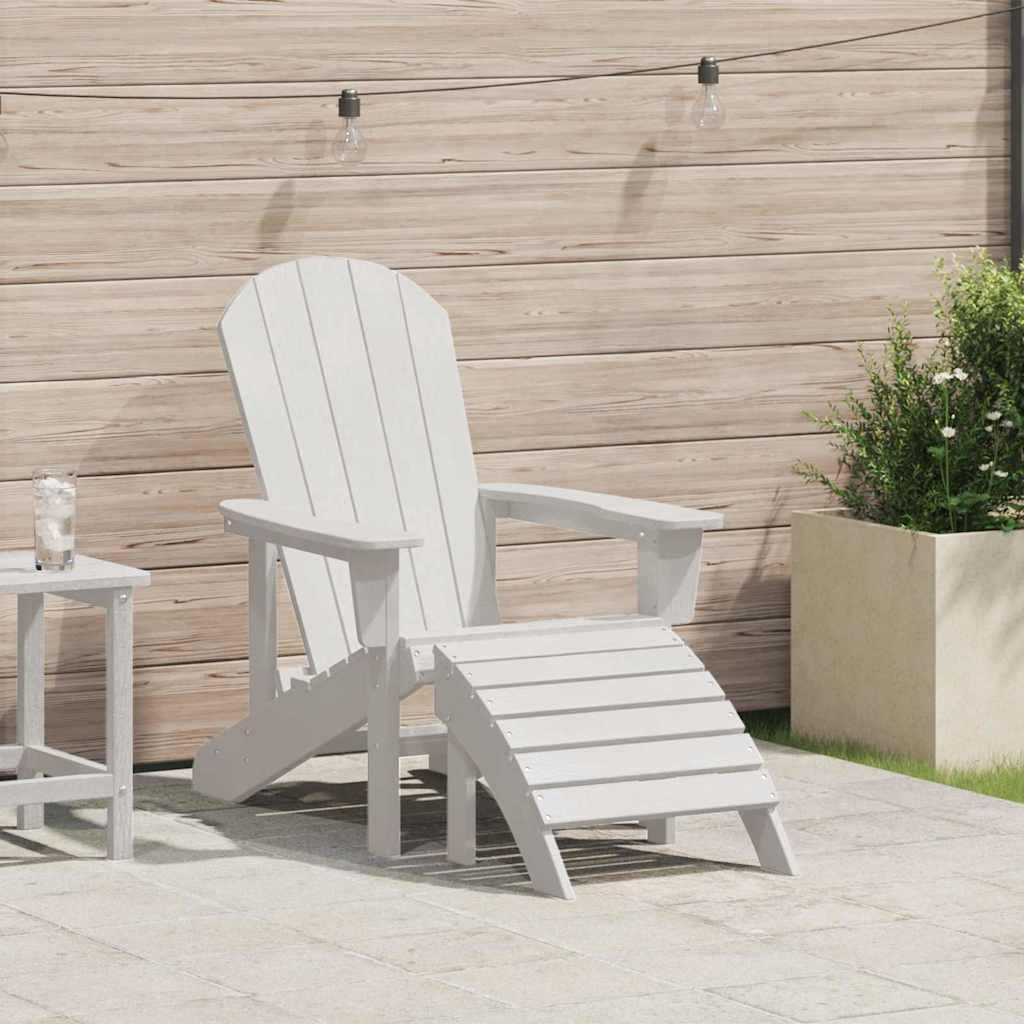 vidaXL Krzesło Adirondack Biały 82 x 74 x 92 cm HDPE