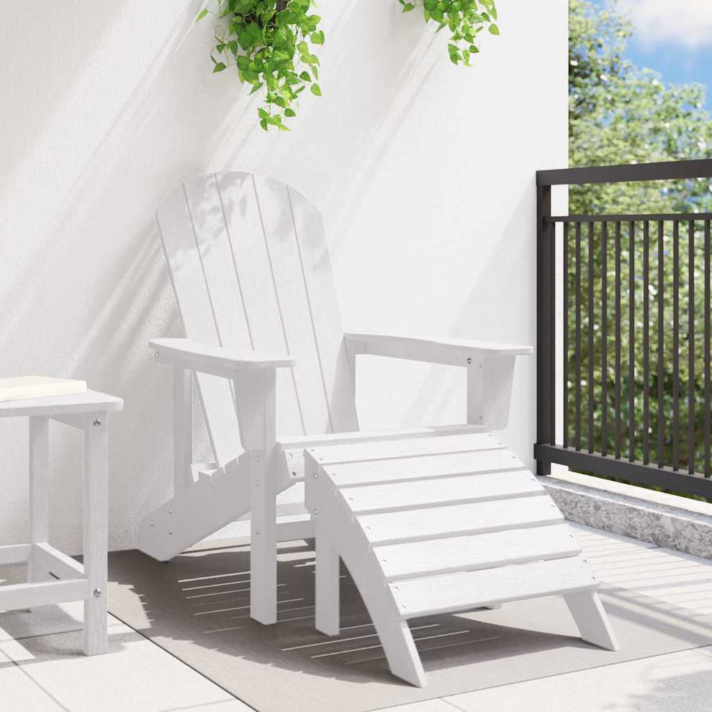 vidaXL Krzesło Adirondack Biały 82 x 74 x 92 cm HDPE
