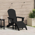 vidaXL Krzesło Adirondack Czarny 82 x 74 x 92 cm HDPE