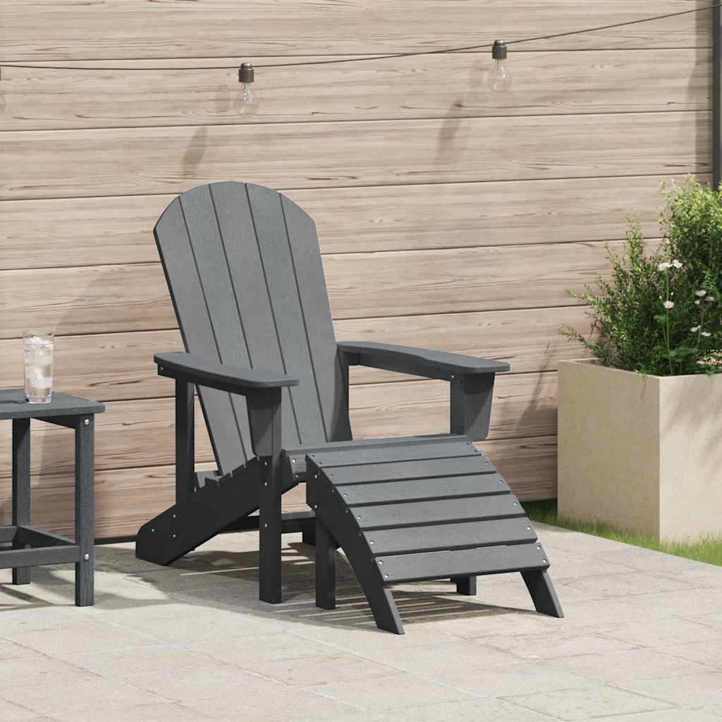 vidaXL Krzesło Adirondack Jasnoszary 82 x 74 x 92 cm HDPE
