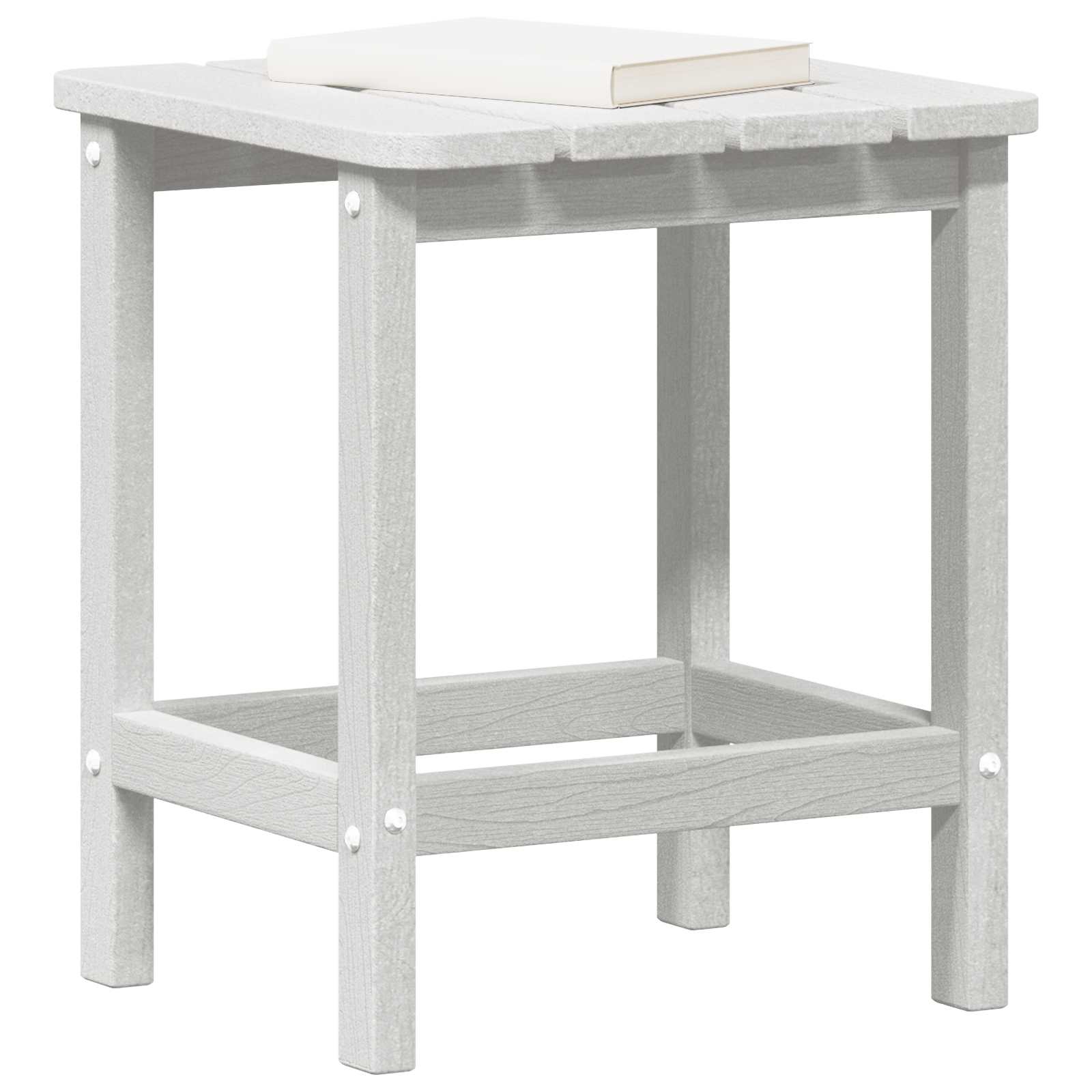 vidaXL Stolik boczny Biały 38 x 38 x 46 cm Polietylen