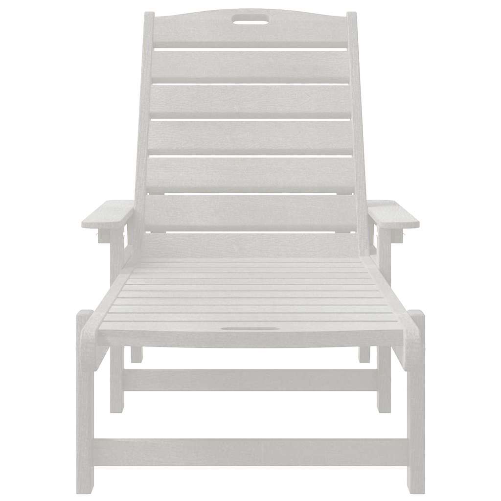 vidaXL Leżak Biały 195,5 x 53 x 98,5 cm HDPE