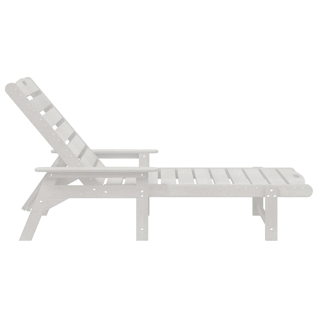 vidaXL Leżak Biały 195,5 x 53 x 98,5 cm HDPE