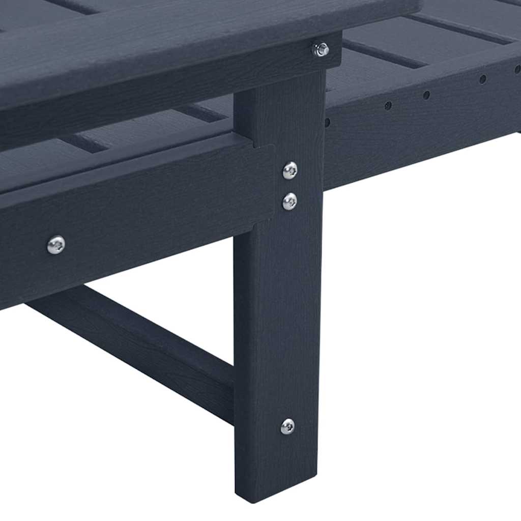vidaXL Leżak Granatowy 195,5 x 53 x 98,5 cm HDPE