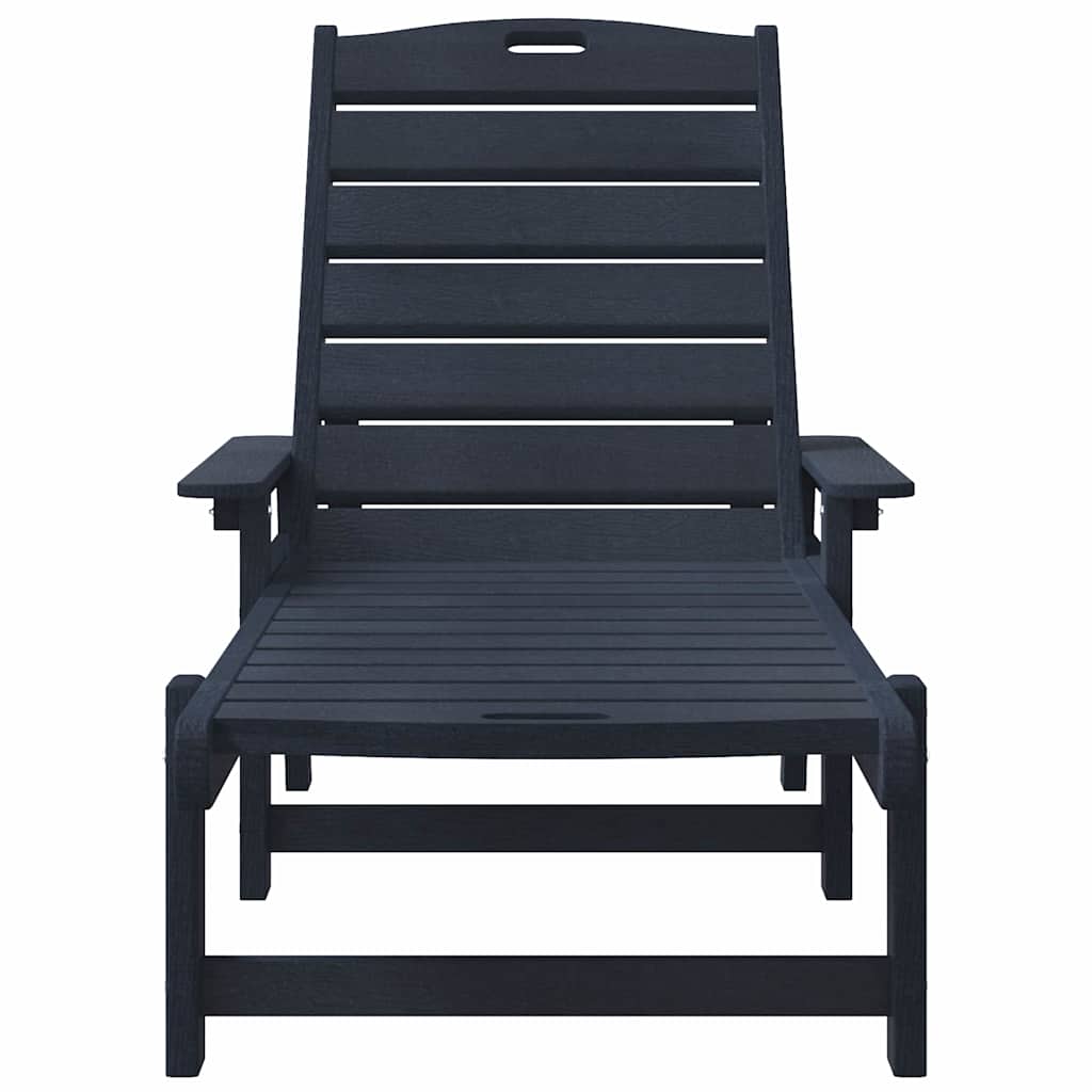 vidaXL Leżak Granatowy 195,5 x 53 x 98,5 cm HDPE