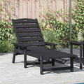 vidaXL Leżak Czarny 195,5 x 53 x 98,5 cm HDPE