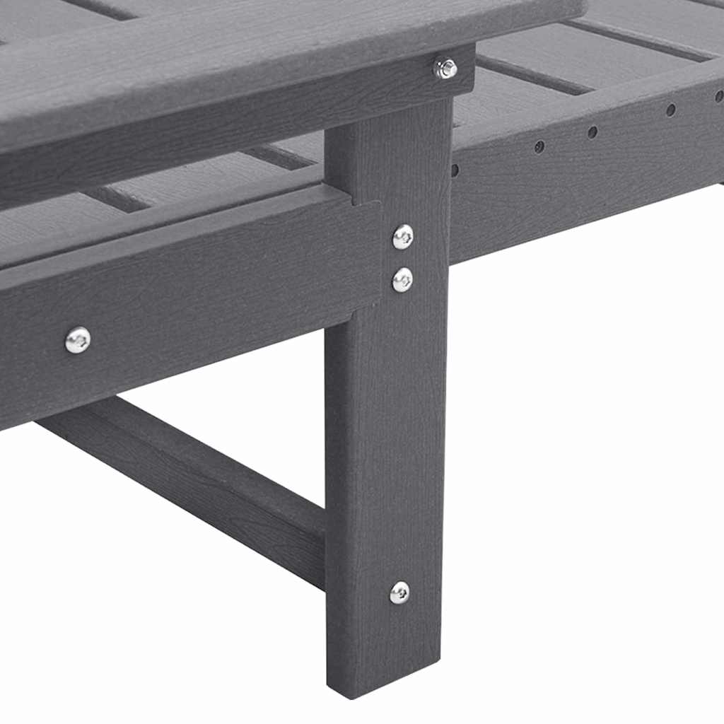 vidaXL Leżak Jasnoszary 195,5 x 53 x 98,5 cm HDPE