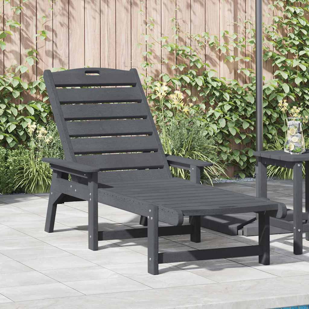 vidaXL Leżak Jasnoszary 195,5 x 53 x 98,5 cm HDPE