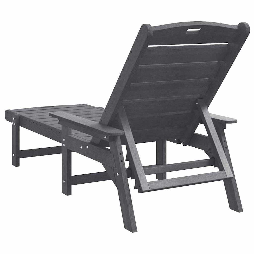 vidaXL Leżak Jasnoszary 195,5 x 53 x 98,5 cm HDPE