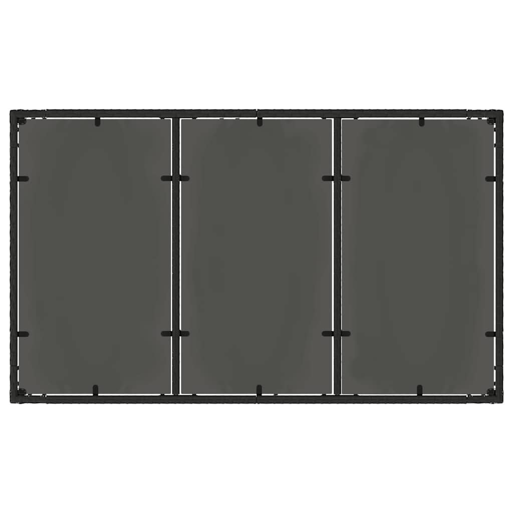 vidaXL Zestaw do jadalni w ogrodzie 5 pcs Czarny polirattan