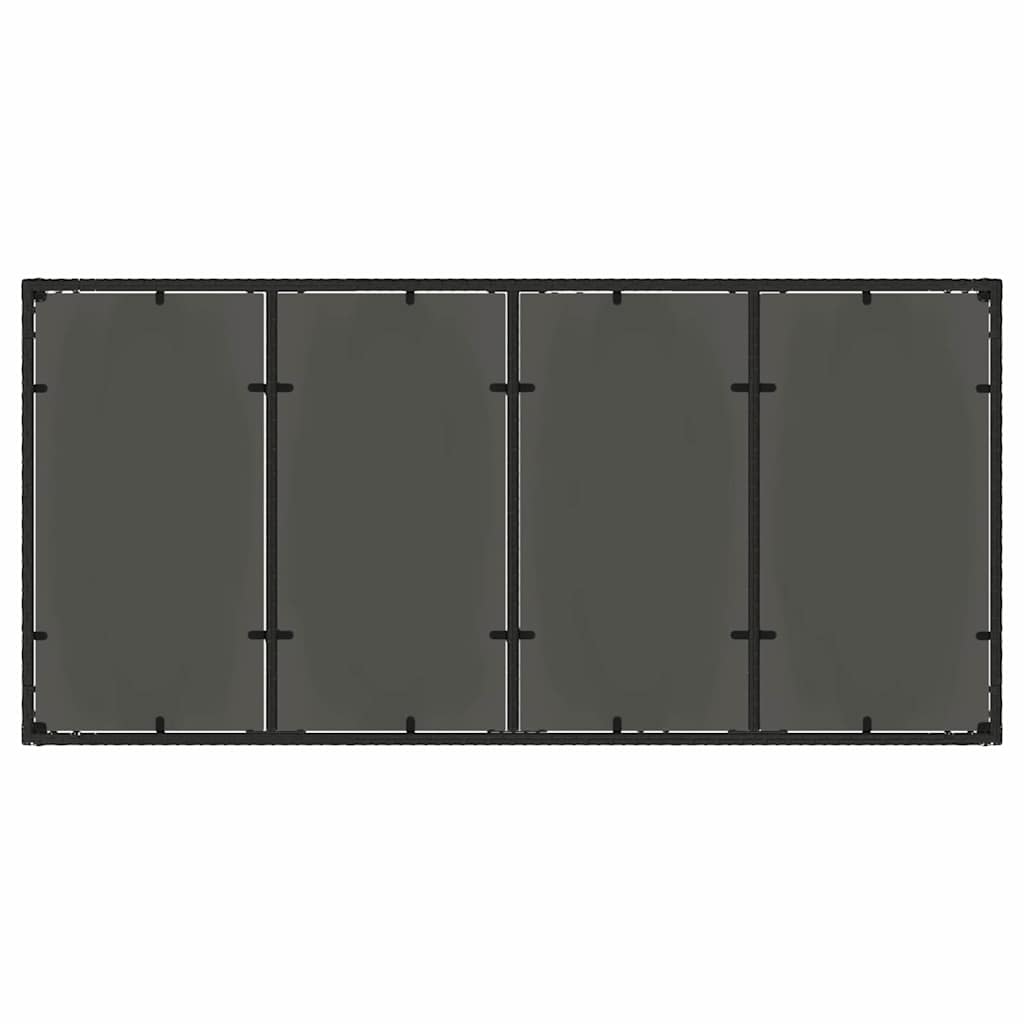 vidaXL Zestaw do jadalni w ogrodzie 7 pcs Czarny polirattan
