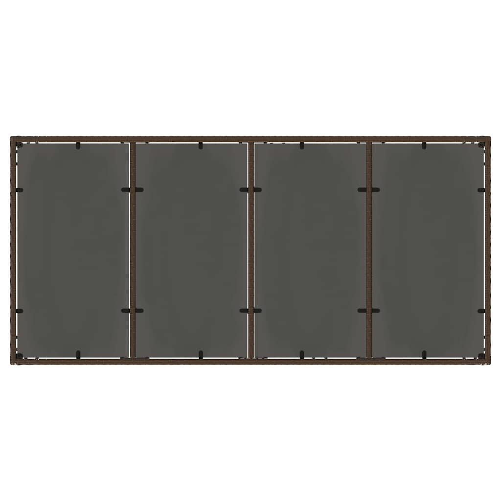 vidaXL Zestaw do jadalni w ogrodzie 9 pcs Brązowy polirattan
