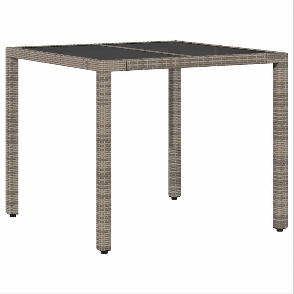 vidaXL Zestaw do jadalni w ogrodzie 3 pcs Szary polirattan