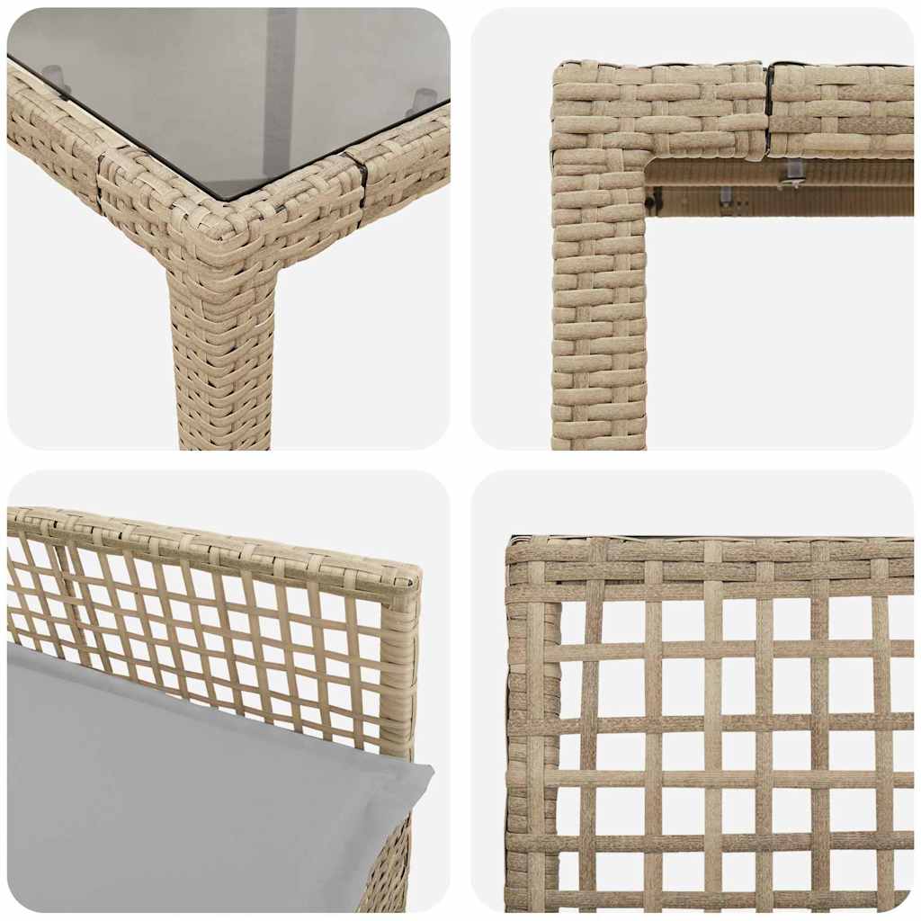 vidaXL Zestaw do jadalni w ogrodzie 5 pcs Beżowy polirattan