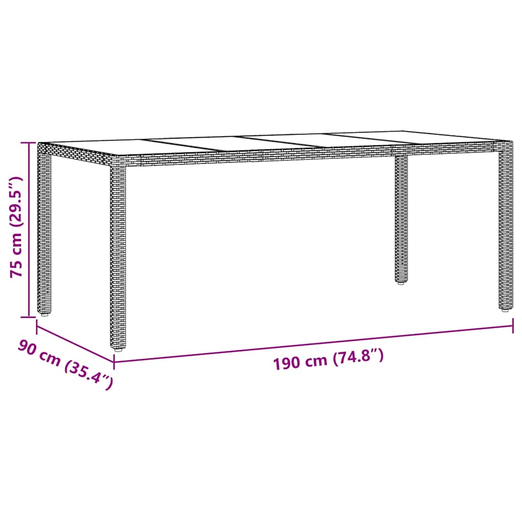 vidaXL Zestaw do jadalni w ogrodzie 7 pcs Beżowy polirattan