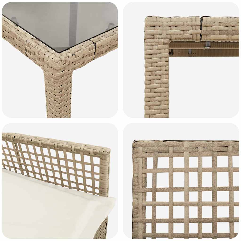 vidaXL Zestaw do jadalni w ogrodzie 5 pcs Beżowy polirattan